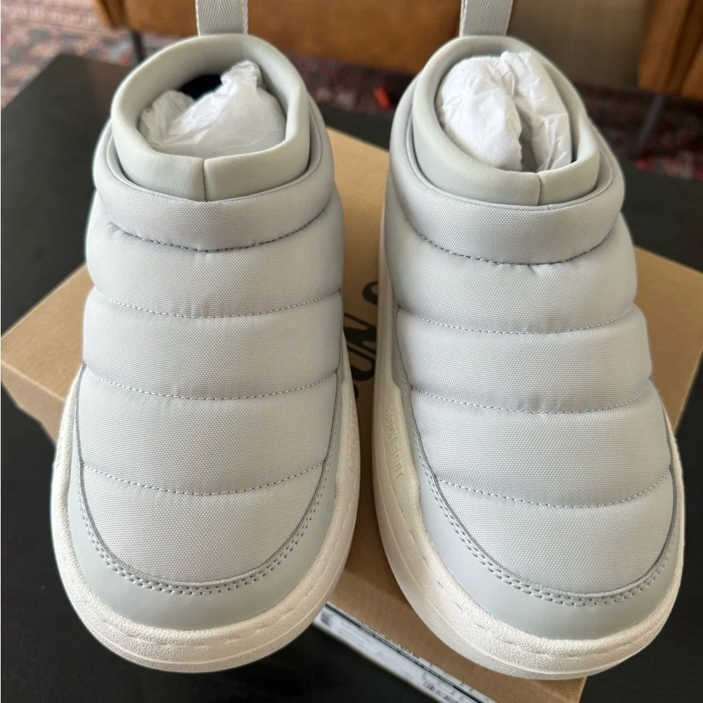 NEW MOON BOOT Park Soft Nylon Sneaker Glacier Grey size 37 US 5